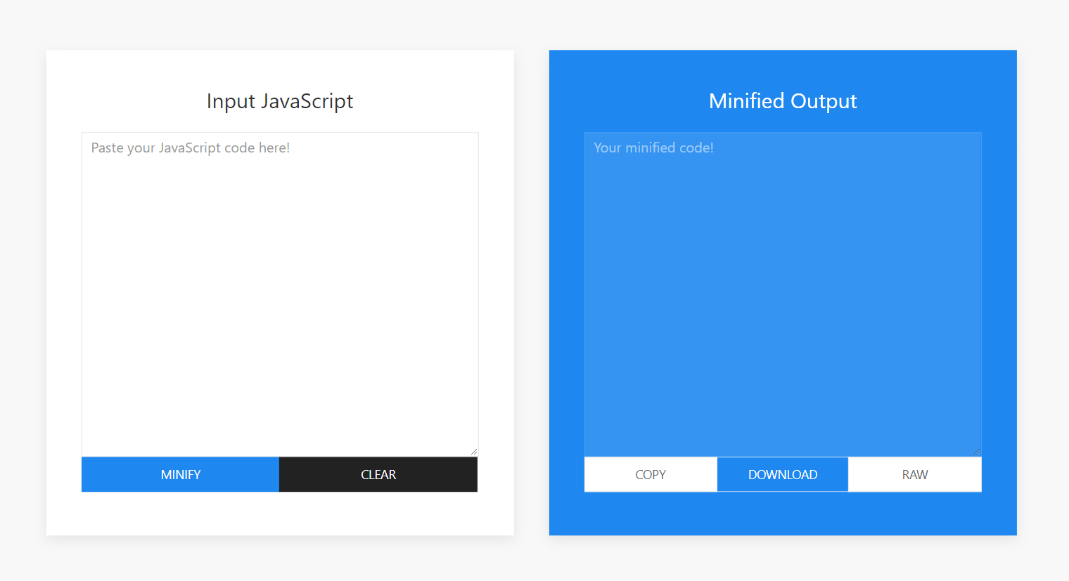 javascript code minifier